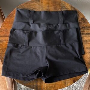 Elegant Black High Waist Women's Shorts